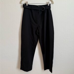 Banana Republic Petite Black Belted Dress Pants